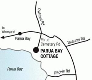 Map to Parua Bay Cottage